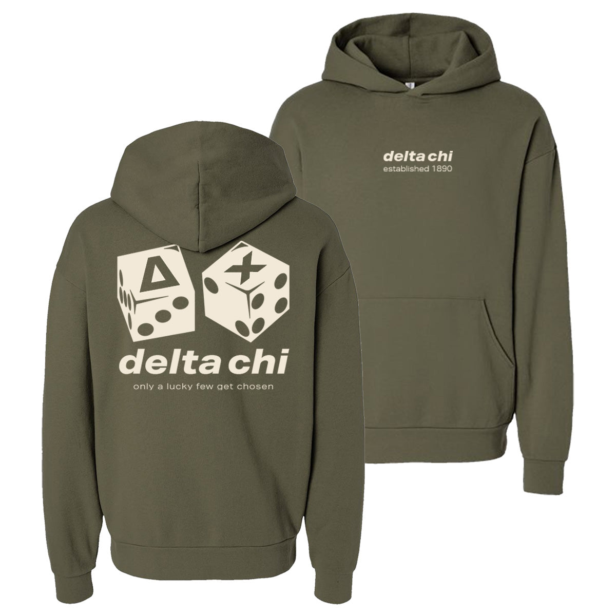 New! Delta Chi Lucky Roll Graphic Hoodie