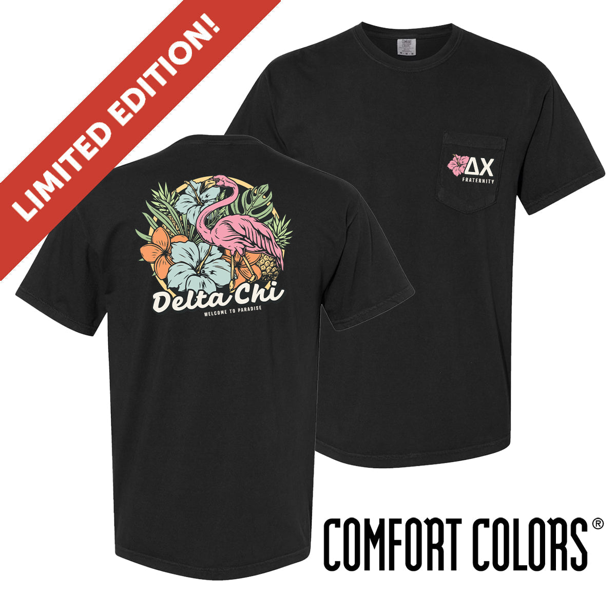 New! Delta Chi Tropical Paradise Short Sleeve Tee