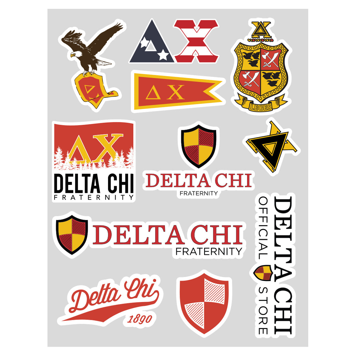 Delta Chi Sticker Sheet | Delta Chi| Promotional > Stickers